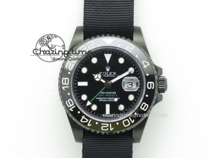 Carbon on YG Green DIWF Daytona A7750 Strap Nylon and Edition DIW Black Case Dial Bezel 0926